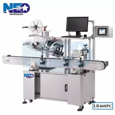 Horizontal Vial Labeler with Laser Printer - Horizontal labeler and laser printer